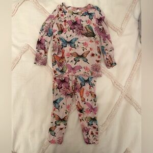 Posh Peanut Pink Butterly 2 piece 12-18m